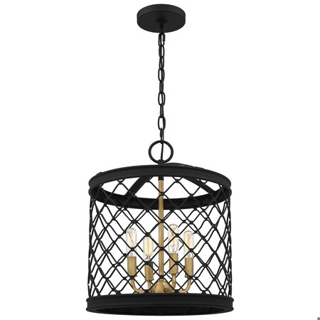 Quoizel Calais 4-Light Earth Black Pendant CAI2814EK
